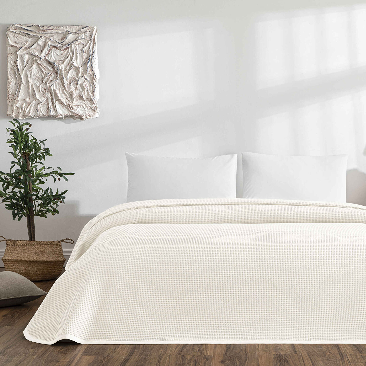 Linens Bsp Tek Kişilik Pike Ekru