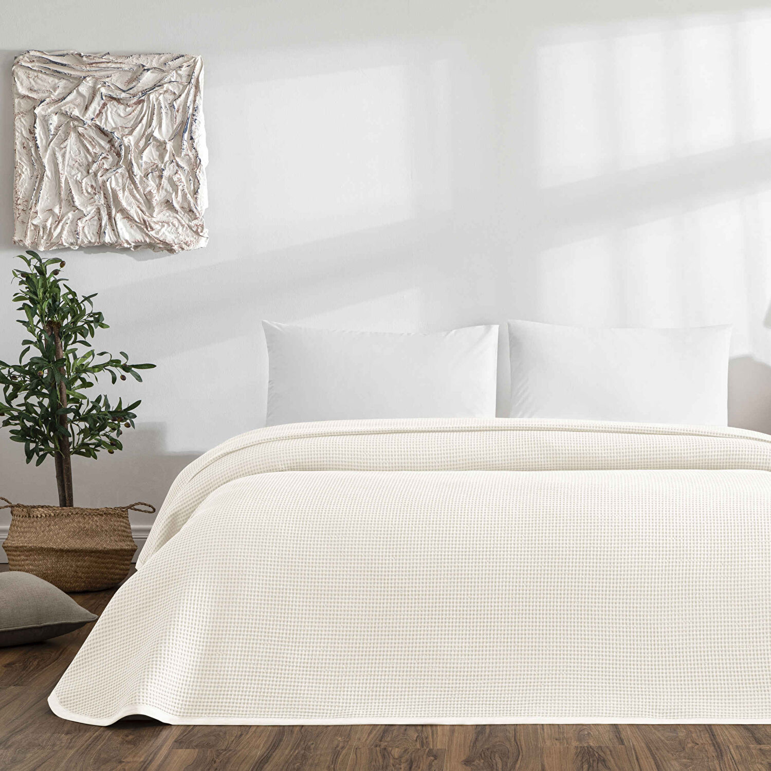 Linens Bsp Tek Kişilik Pike Ekru