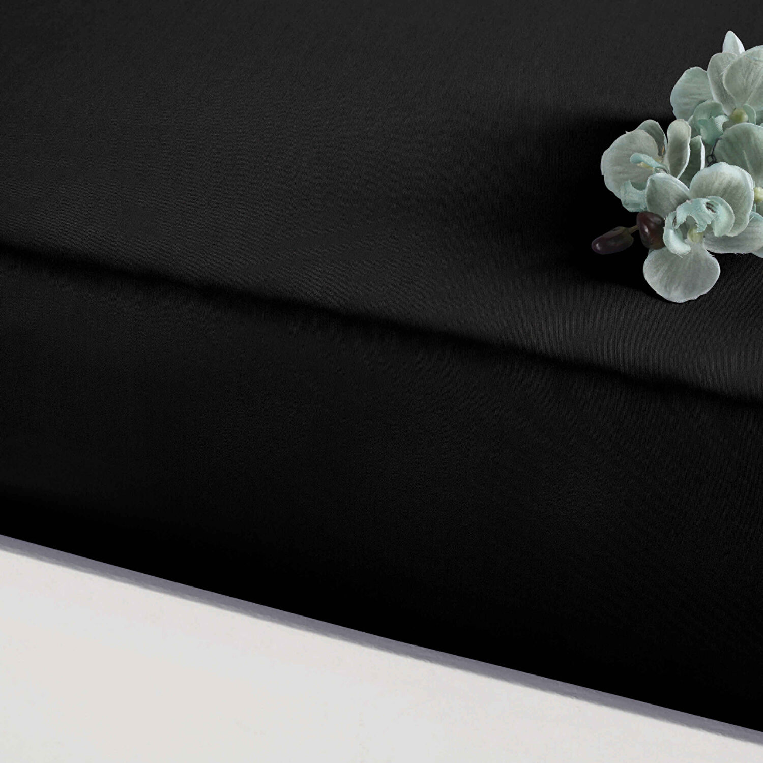 Linens Mix&Match Pamuk Saten Çift Kişilik Lastikli Çarşaf Siyah