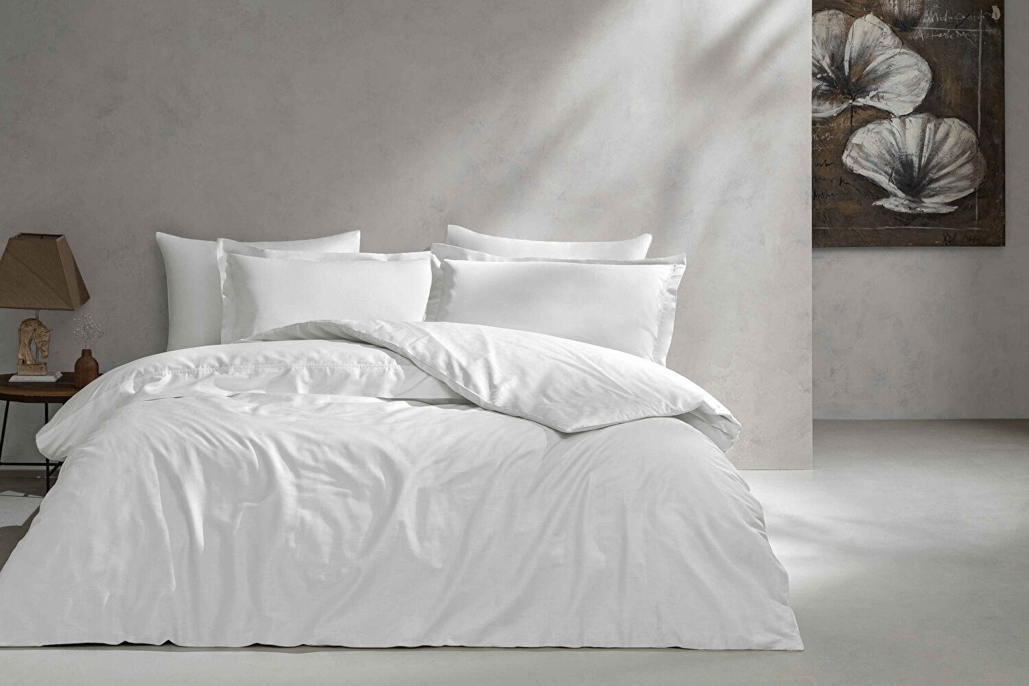 Linens Mix&Match Pamuk Saten King Size Nevresim Kılıfı Ekru