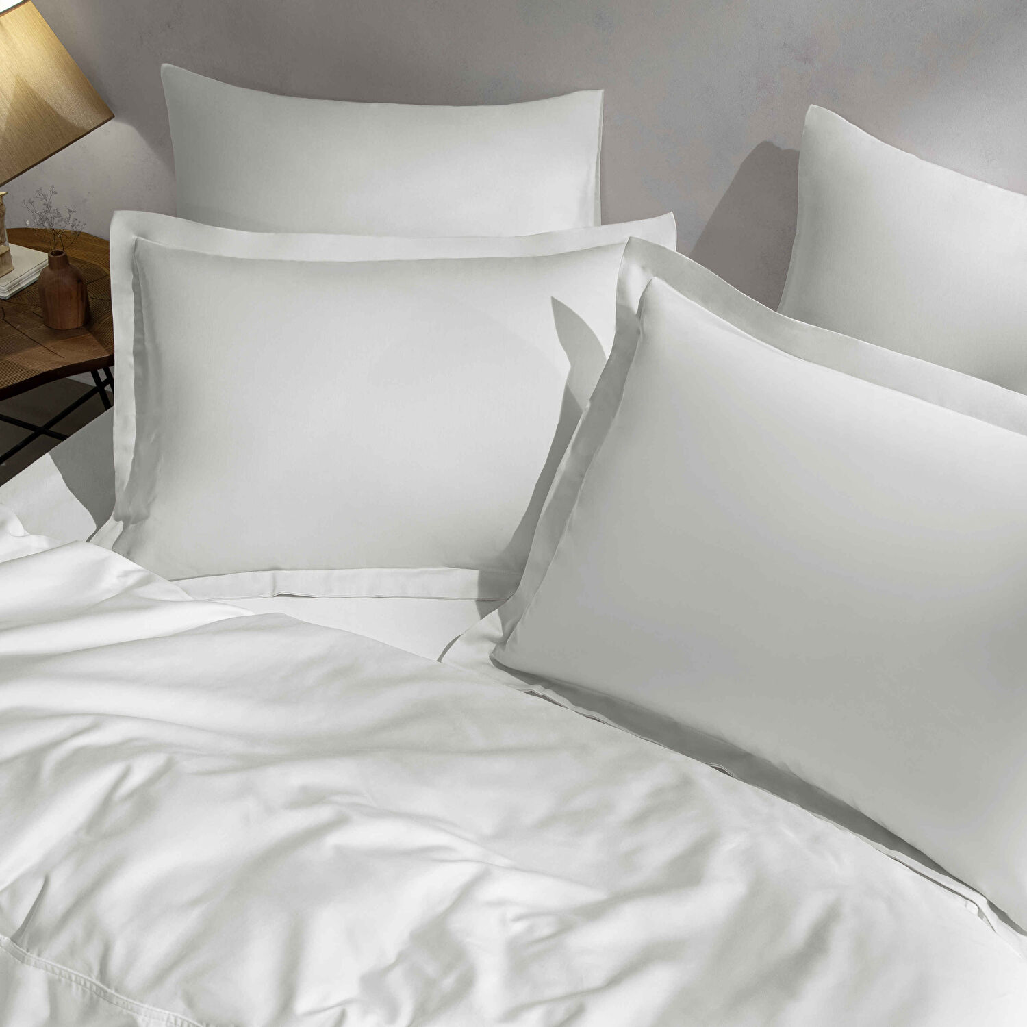 Linens Mix&Match Pamuk Saten Çift Kişilik Çarşaf Ekru