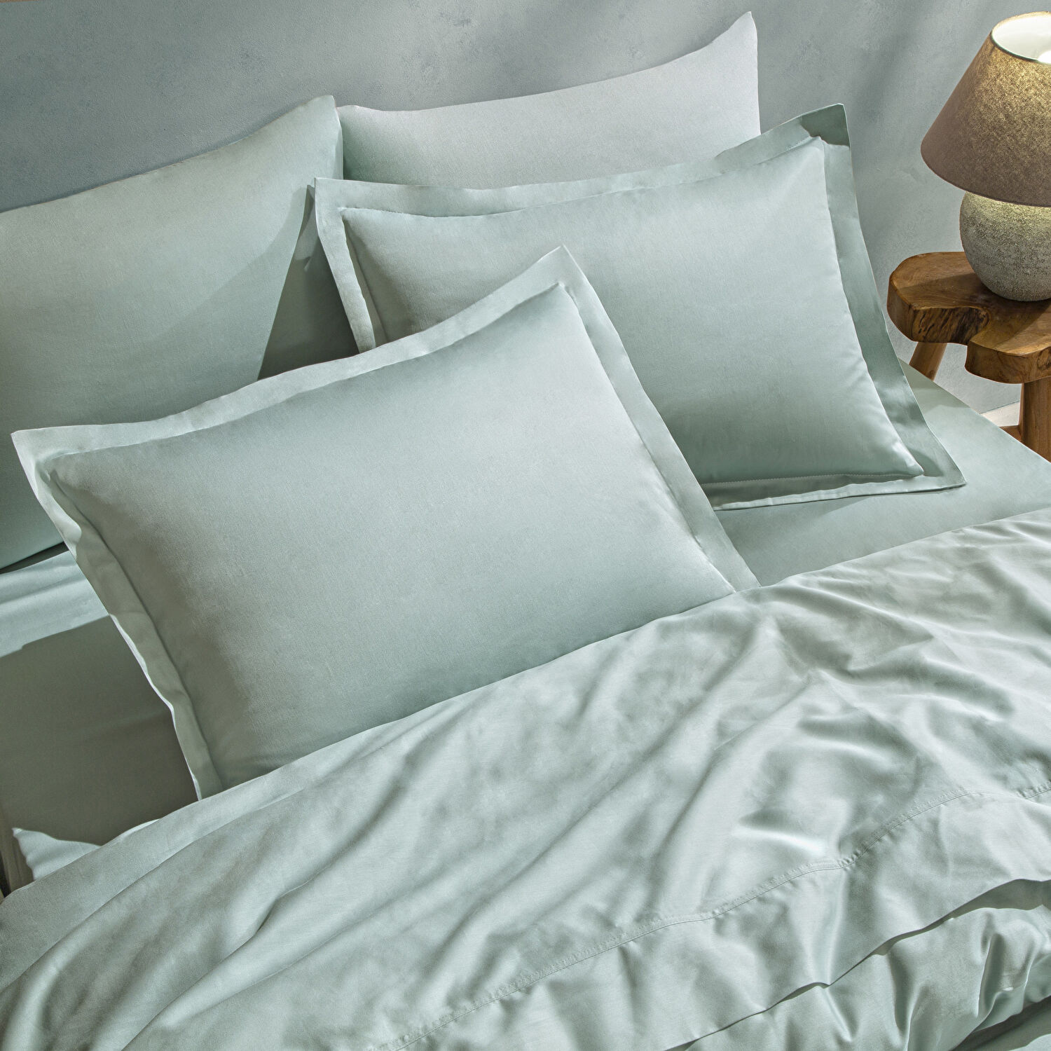 Linens Mix&Match Pamuk Saten Çift Kişilik Lastikli Çarşaf Yeşil