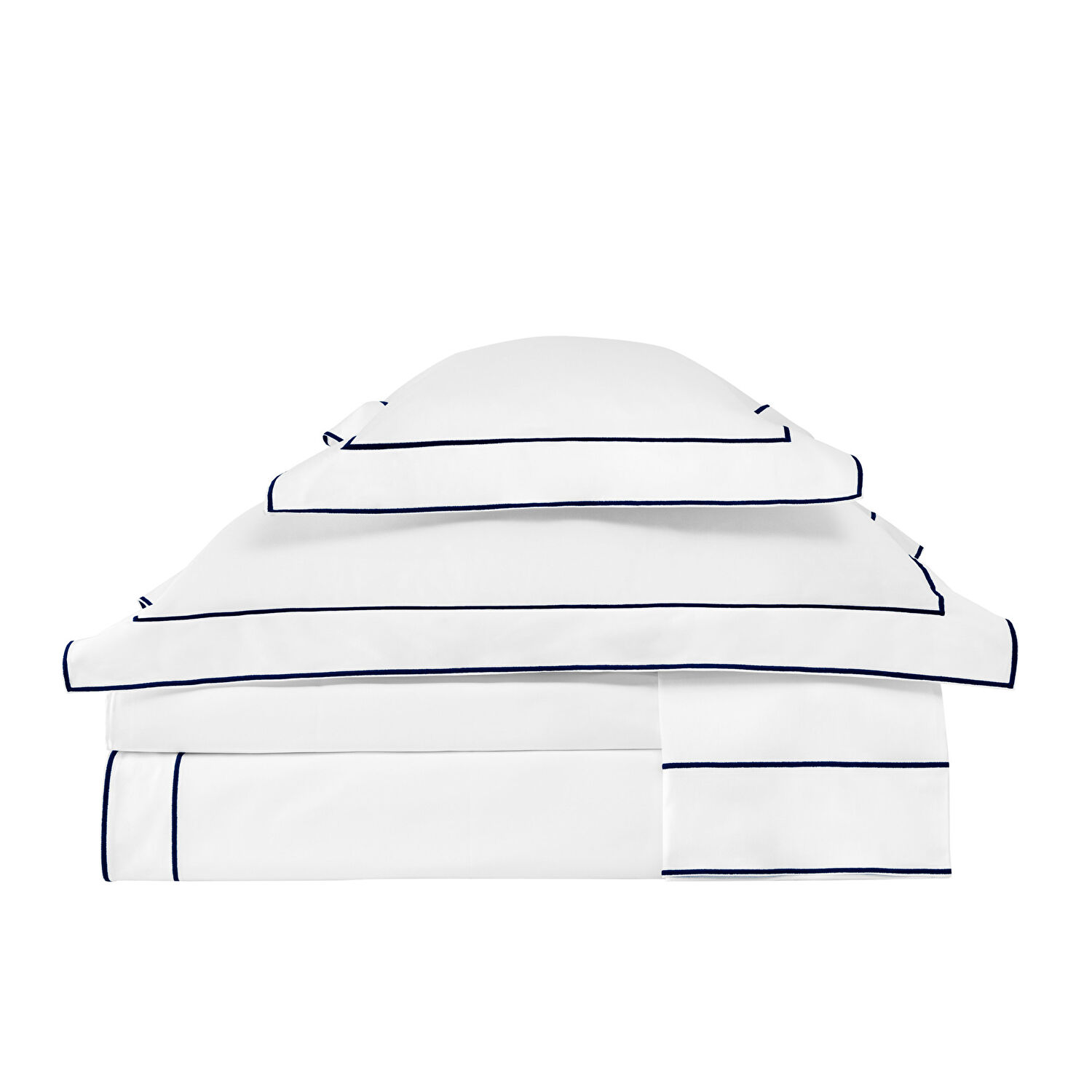 Valeron Duo Saten Çift Kişilik Nevresim Takımı Lacivert