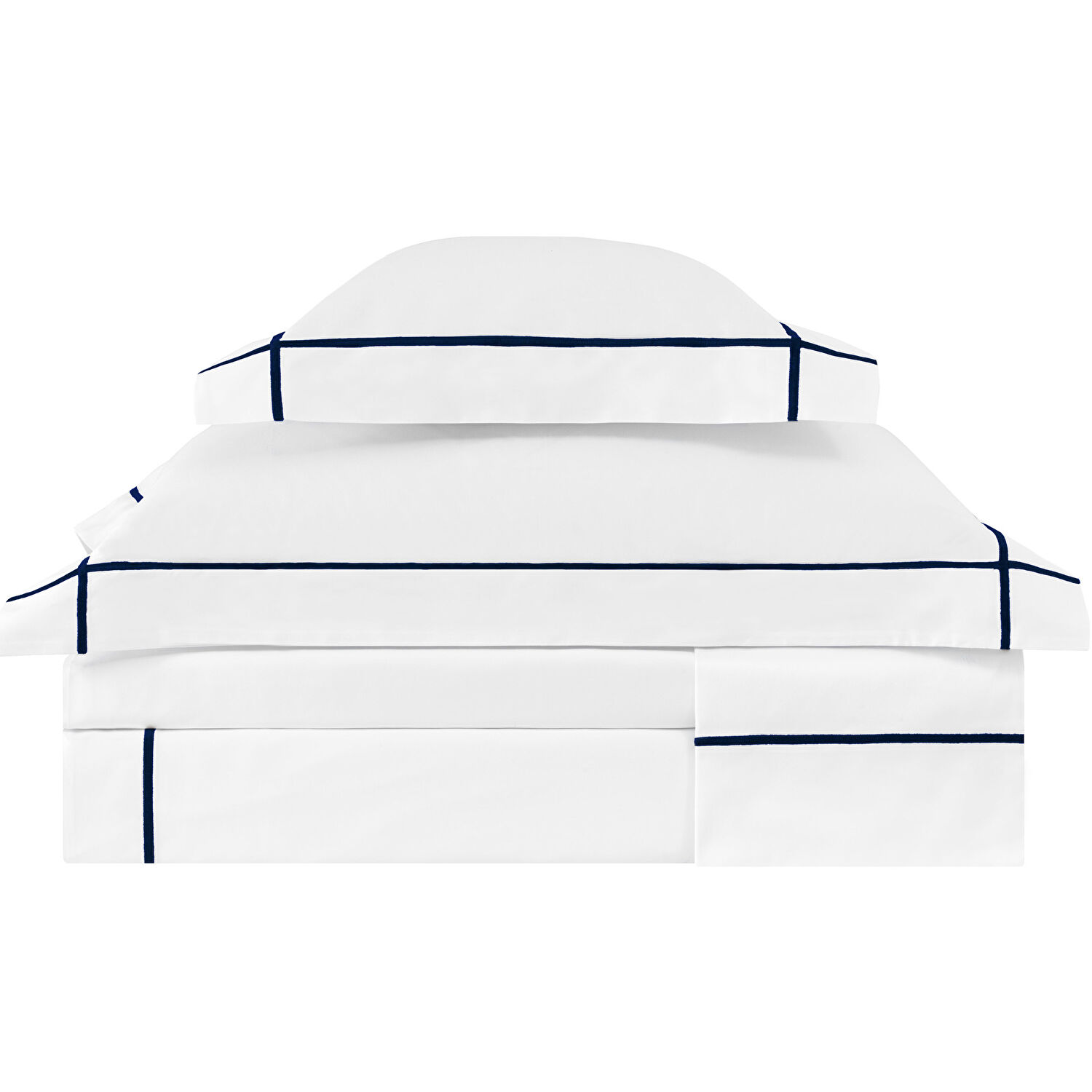 Valeron Mono Saten Çift Kişilik Nevresim Takımı Lacivert