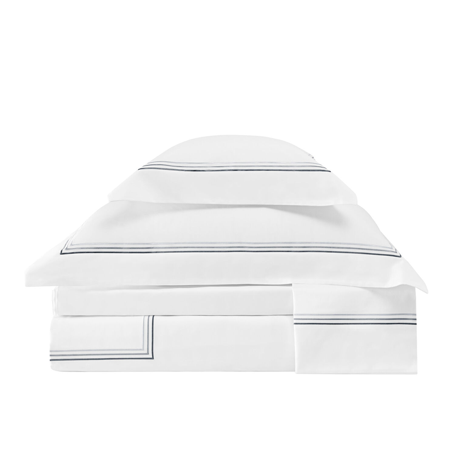 Valeron Trio Saten Çift Kişilik Nevresim Takımı Antrasit