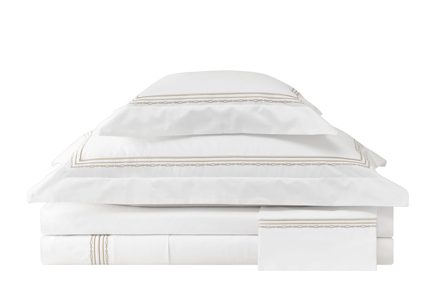 Valeron Atlas Percale Süper King Nevresim Takımı Vizon