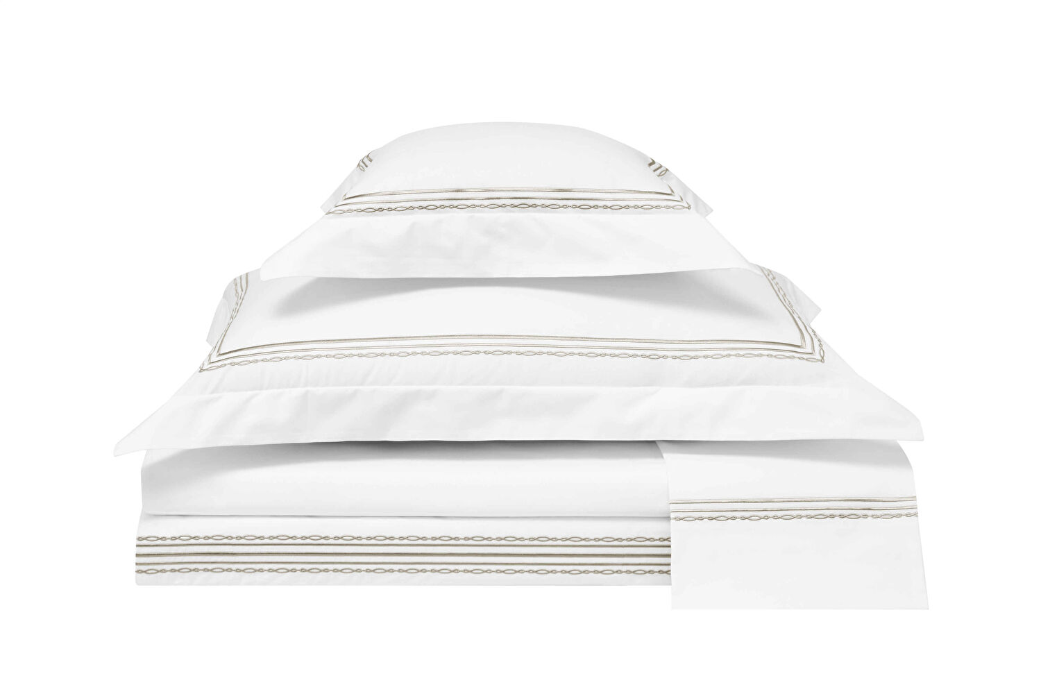 Valeron Atlas Percale King Nevresim Takımı Vizon