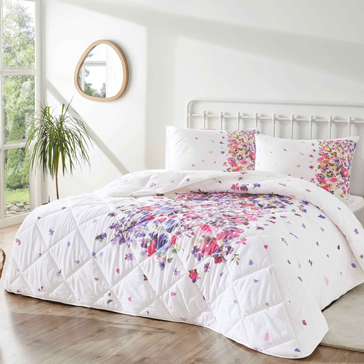 Taç Melosa Ranforce Çift Kişilik Yorgan Set Kırmızı