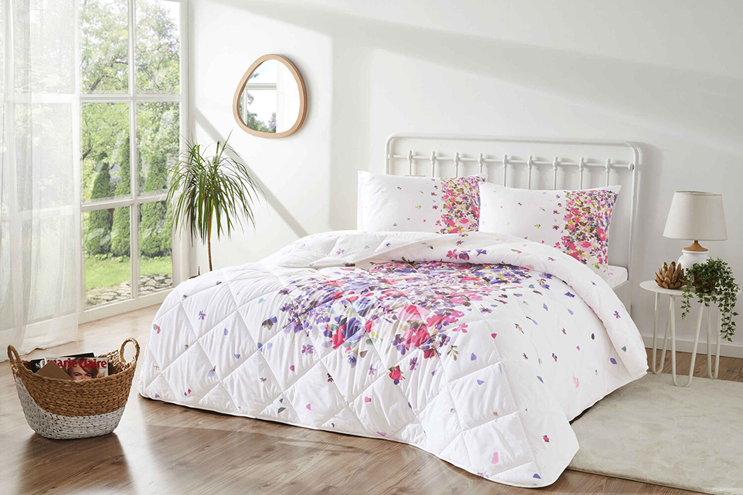 Taç Melosa Ranforce Tek Kişilik Yorgan Set Kırmızı