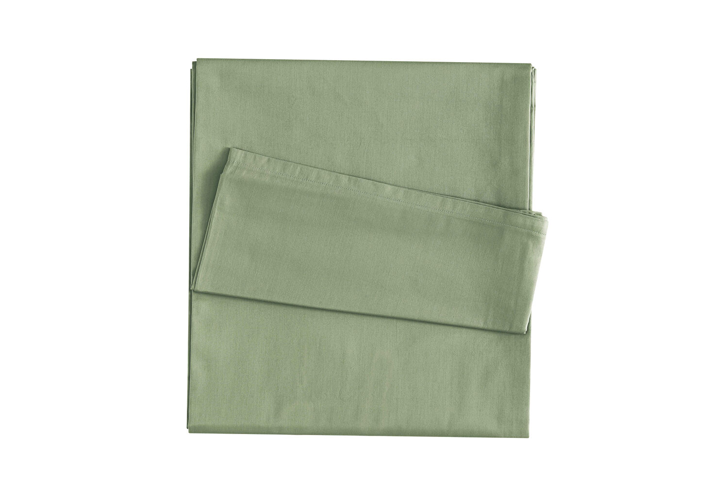 Linens Mix&Match Pamuk Saten Çift Kişilik Çarşaf Koyu Yeşil