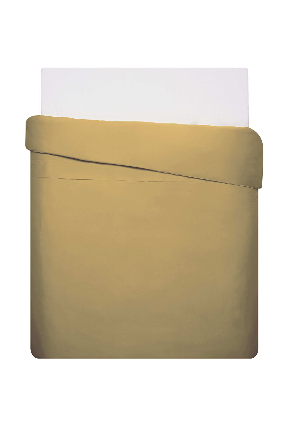 Linens Mix&Match Pamuk Saten Çift Kişilik Nevresim Kılıfı Hardal