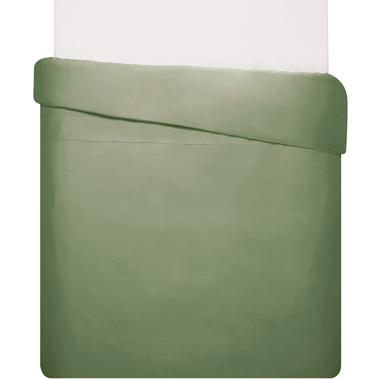 Linens Mix&Match Pamuk King Size Saten Nevresim Kılıfı Koyu Yeşil