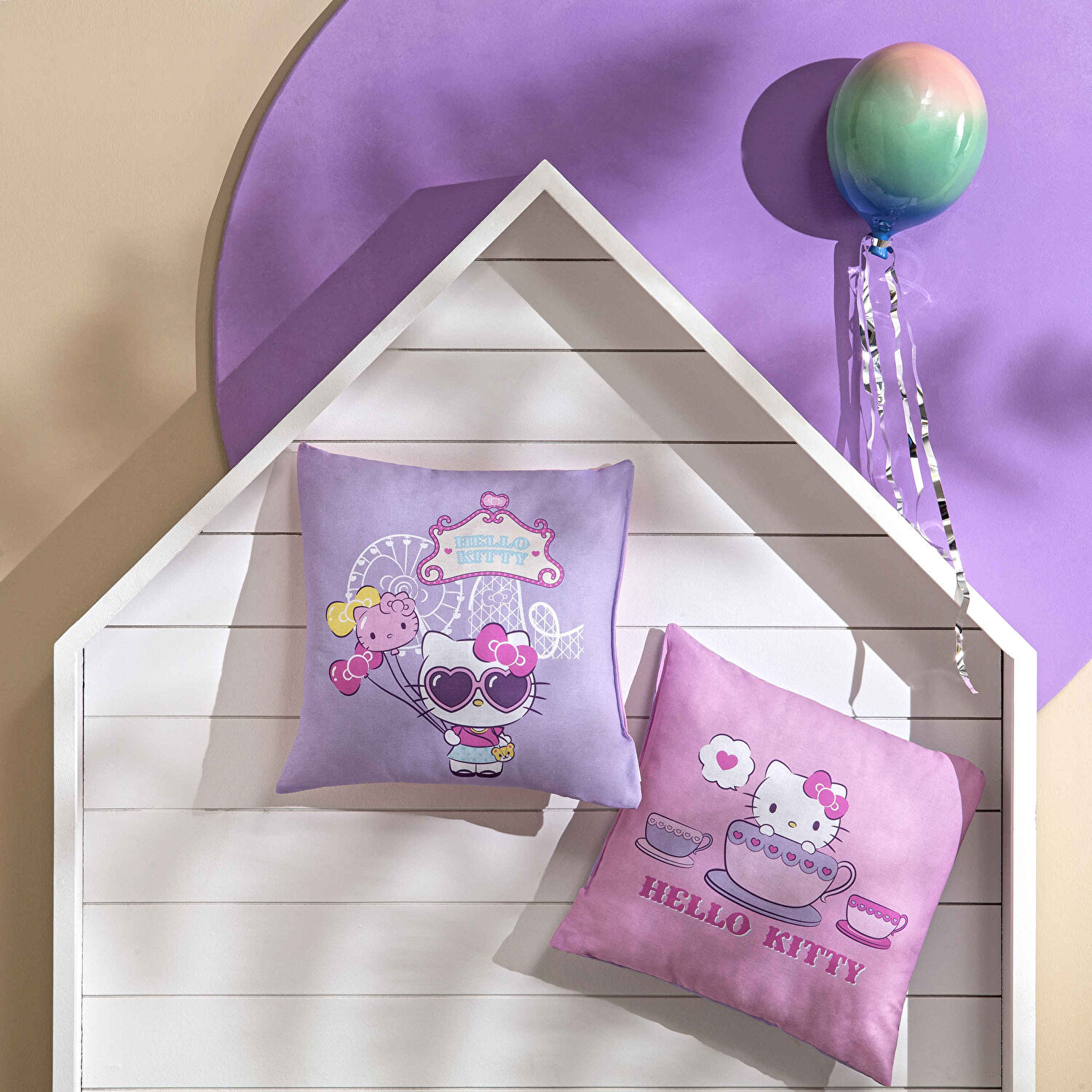 Lisanslı Hello Kitty Funny Pamuk 40x40 cm Kırlent