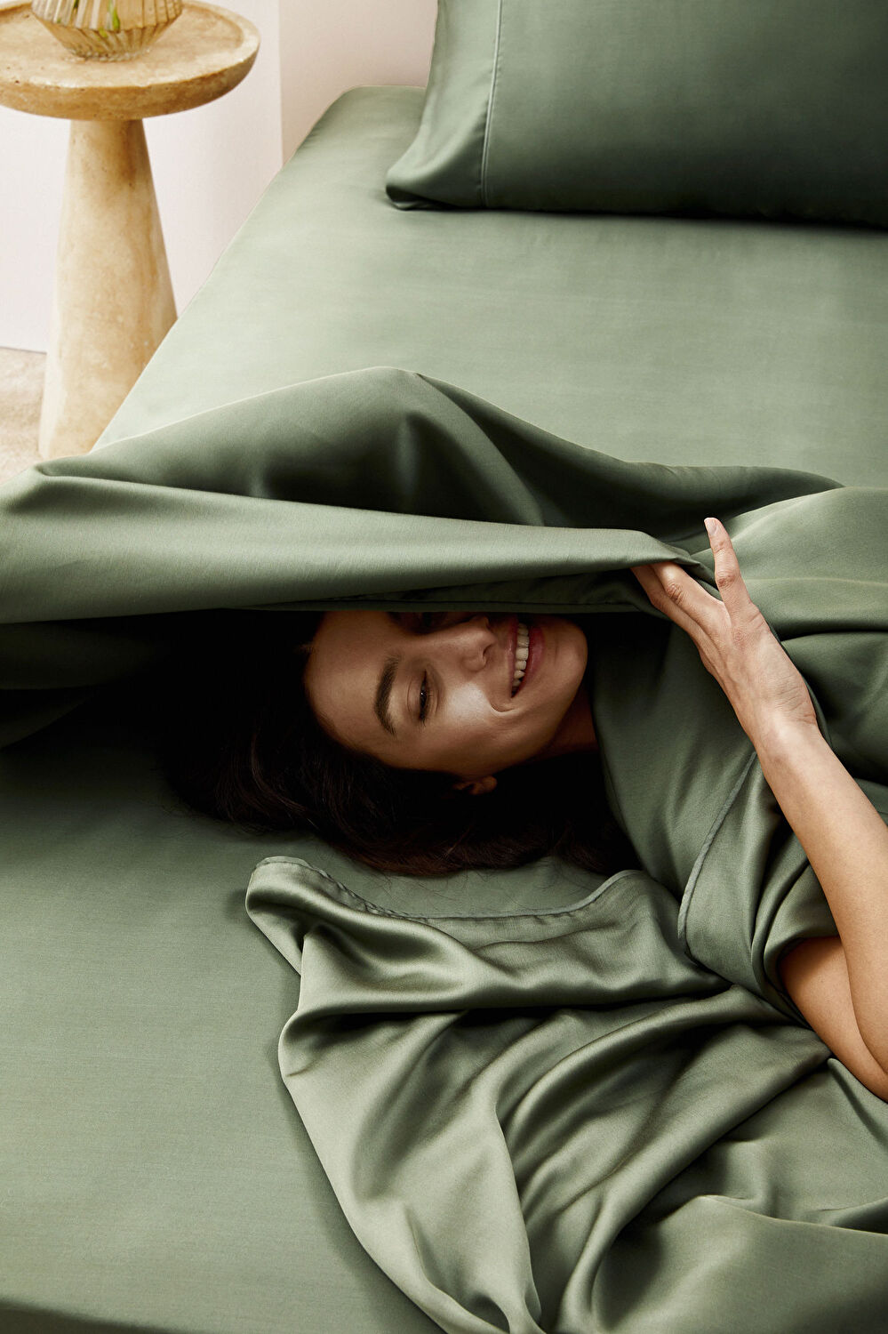 Linens X TENCEL™ Lyocell Çift Kişilik Nevresim Kılıfı Yeşil