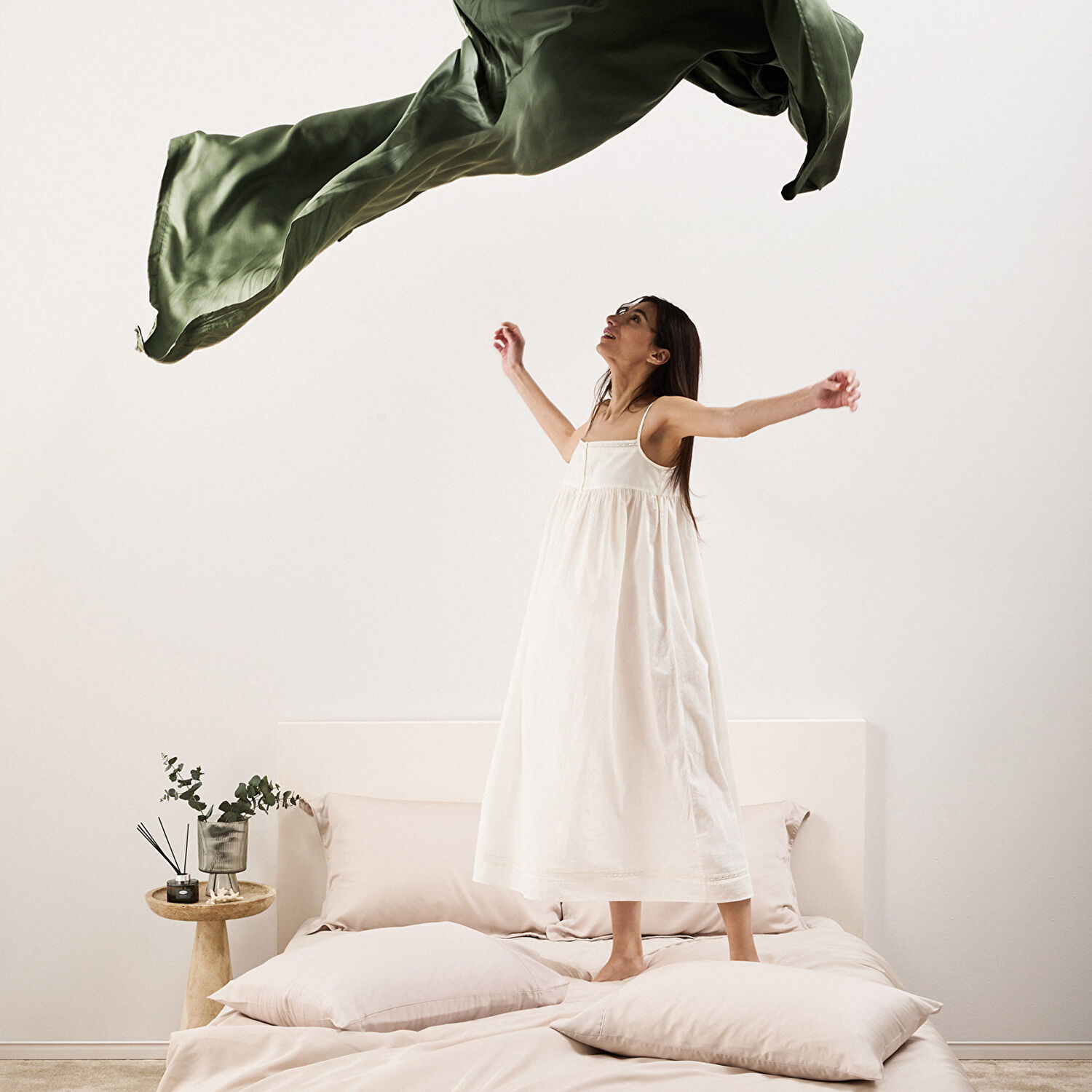 Linens X TENCEL™ Lyocell Tek Kişilik Nevresim Kılıfı Yeşil