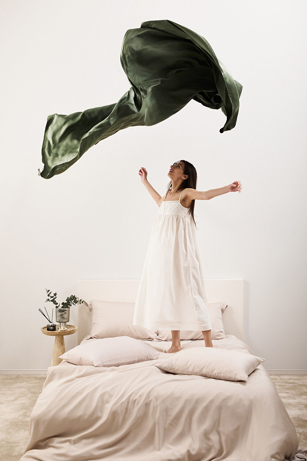 Linens X TENCEL™ Lyocell Çift Kişilik Nevresim Kılıfı Yeşil