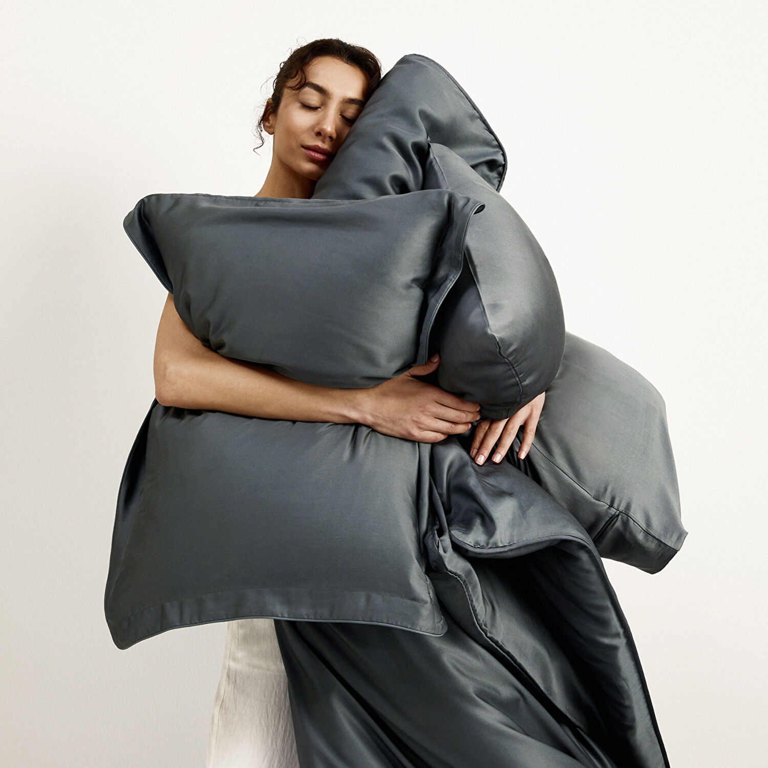 Linens X TENCEL™ Lyocell King Nevresim Kılıfı Antrasit