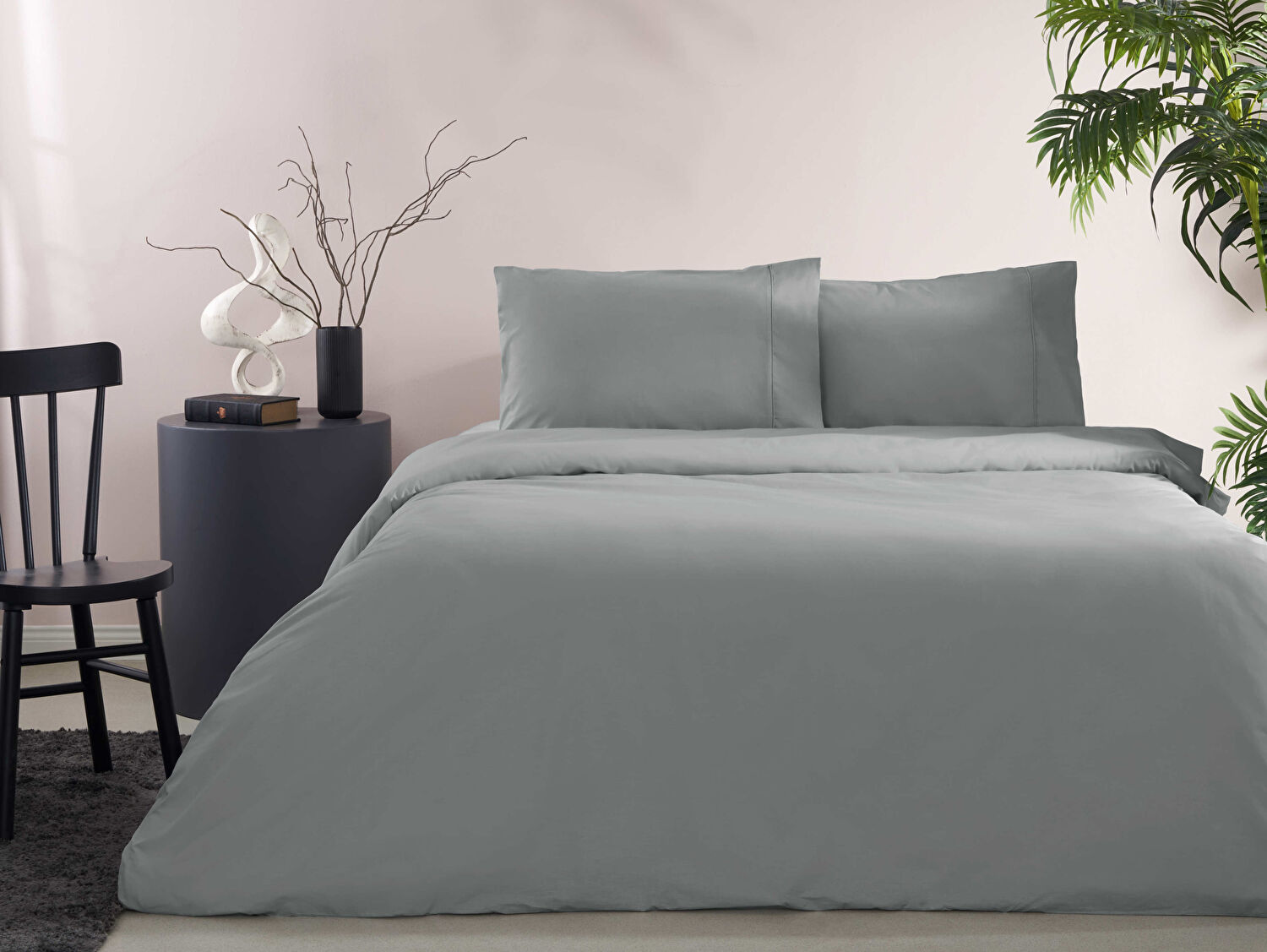 Taç Basic Ranforce Çift Kişilik Nevresim Takımı Antarsit