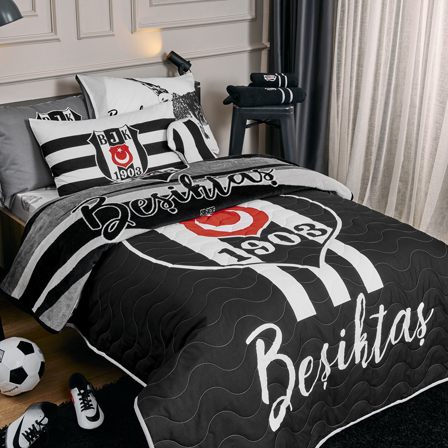 Taç Lisanslı Fenerbahçe Palamut Tek Kişilik Pamuk Nevresim Takımı