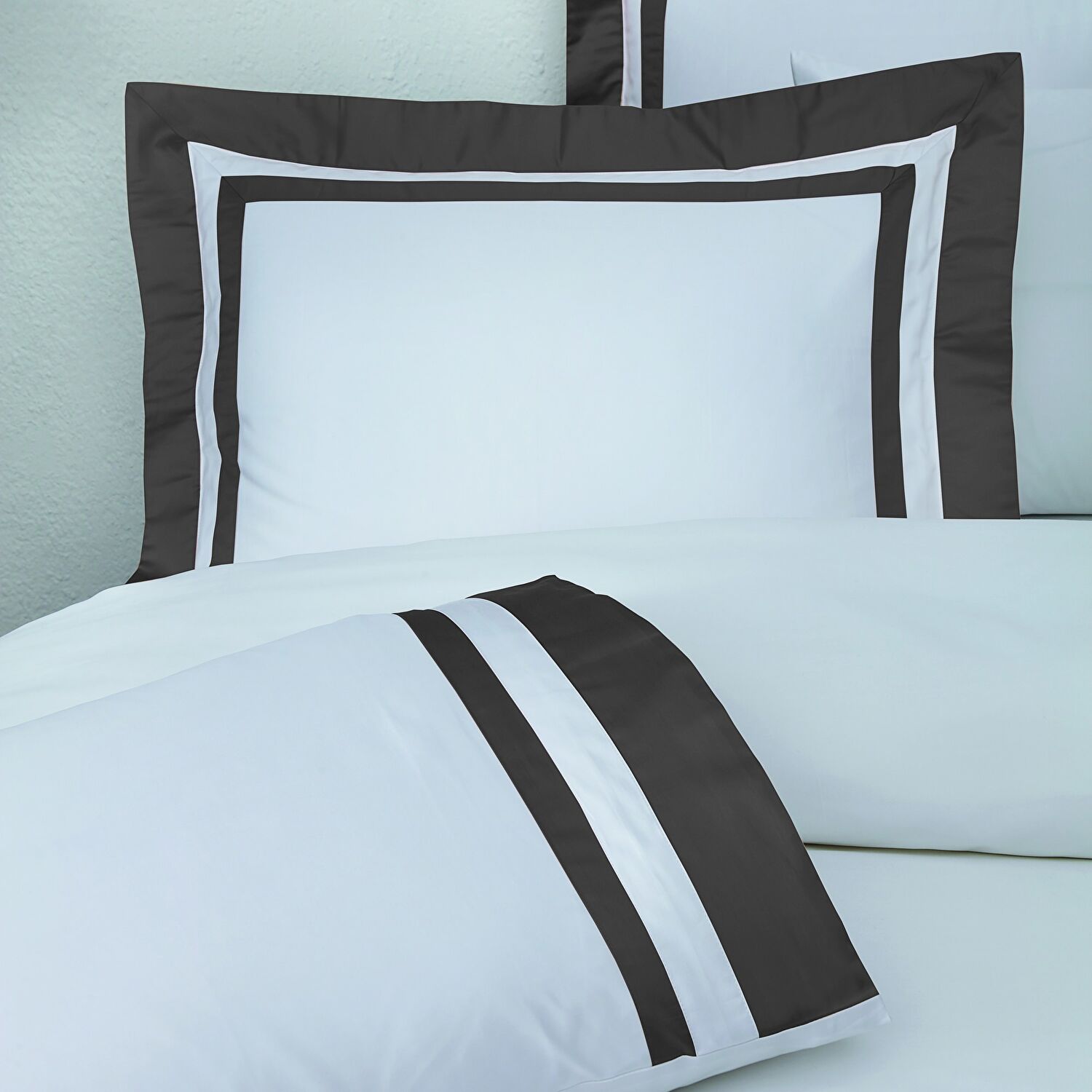 Valeron Nouveau Saten Çift Kişilik Nevresim Takımı Antrasit