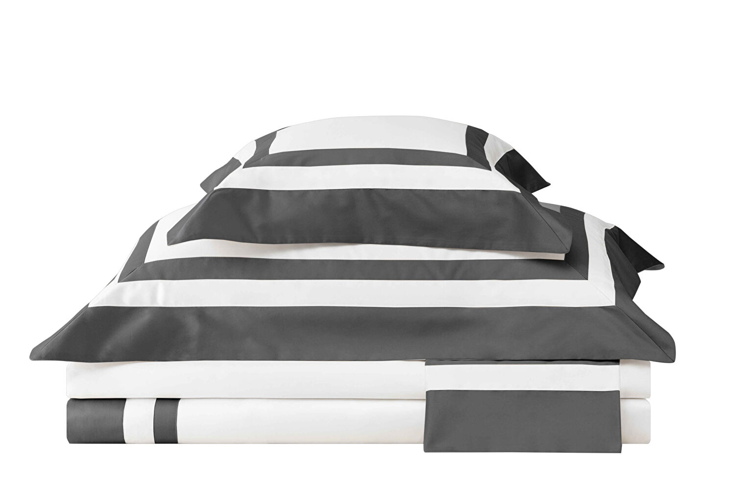 Valeron Nouveau Saten Süper King Nevresim Takımı Antrasit