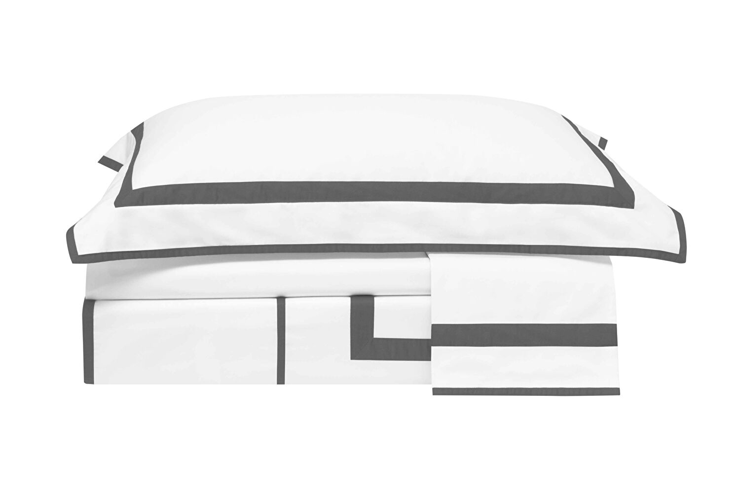 Valeron La Reve Saten Çift Kişilik Nevresim Takımı Antrasit