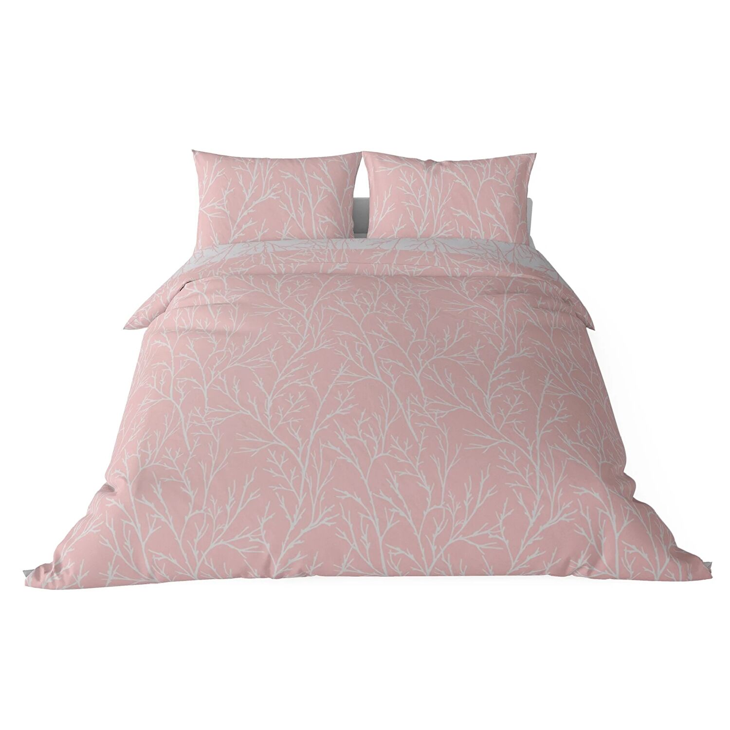 Brielle Çift Kişilik Saten Nevresim Seti Pembe