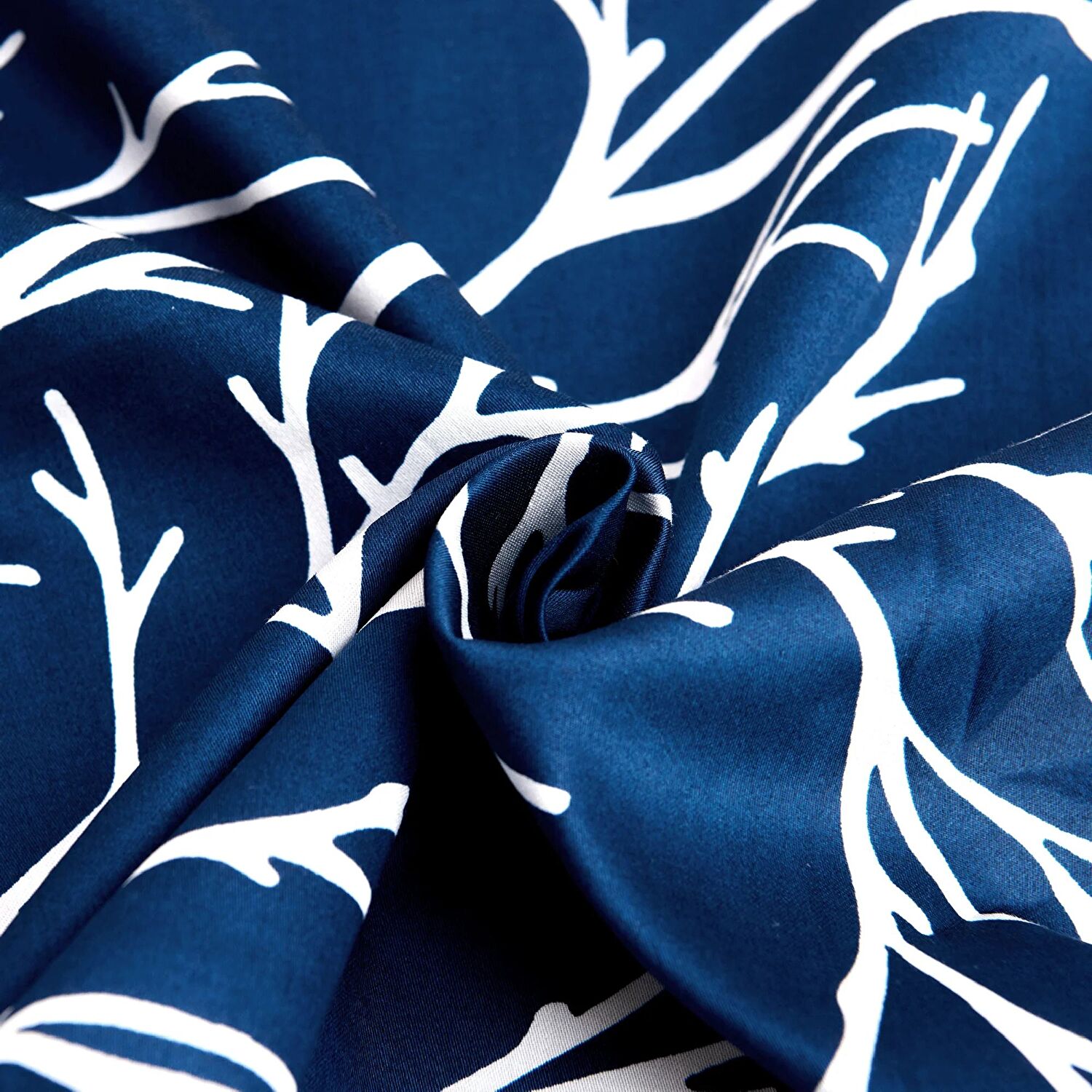 Brielle Queen Size Saten Nevresim Seti Lacivert