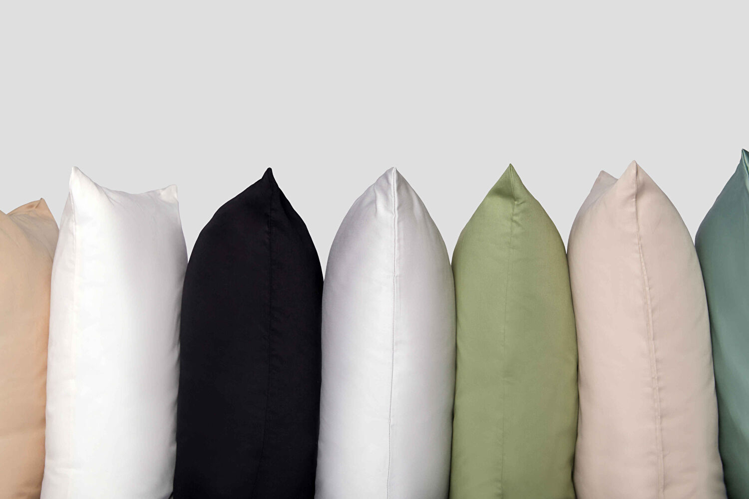 Linens Mix&Match Pamuk Saten 2'li Standart Yastık Kılıfı Seti Gri