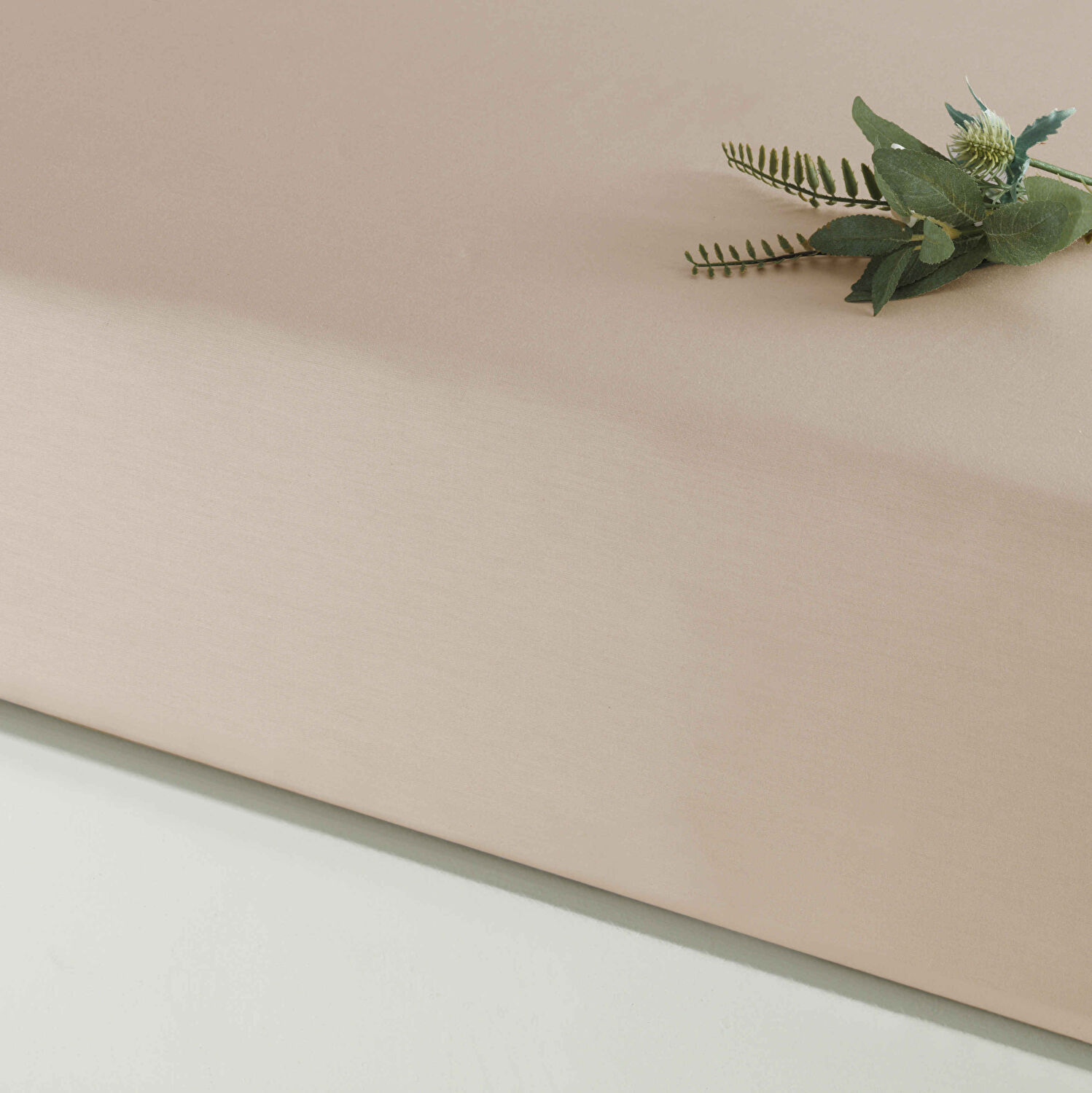 Linens Mix&Match Pamuk Saten Tek Kişilik Lastikli Çarşaf Camel