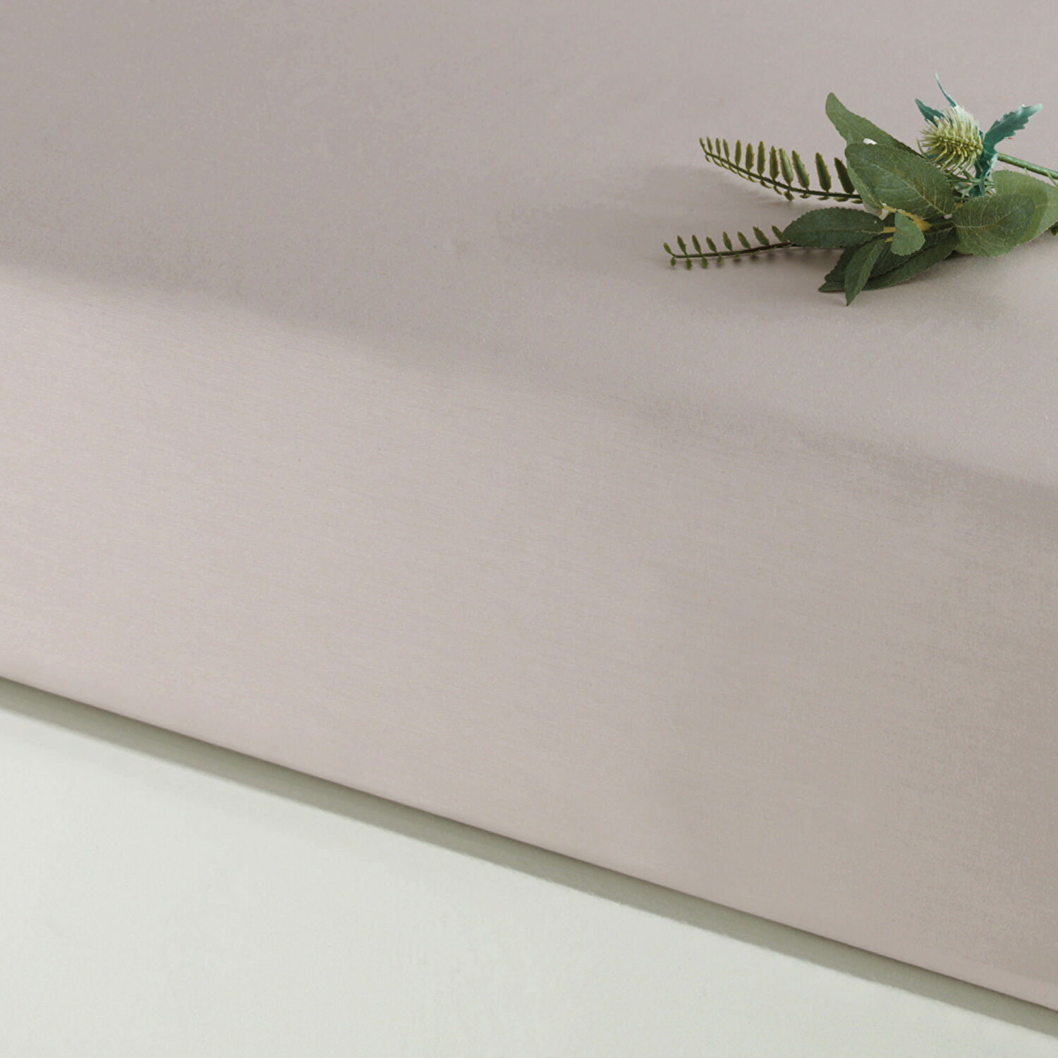 Linens Mix&Match Pamuk Saten Tek Kişilik Lastikli Çarşaf Taş