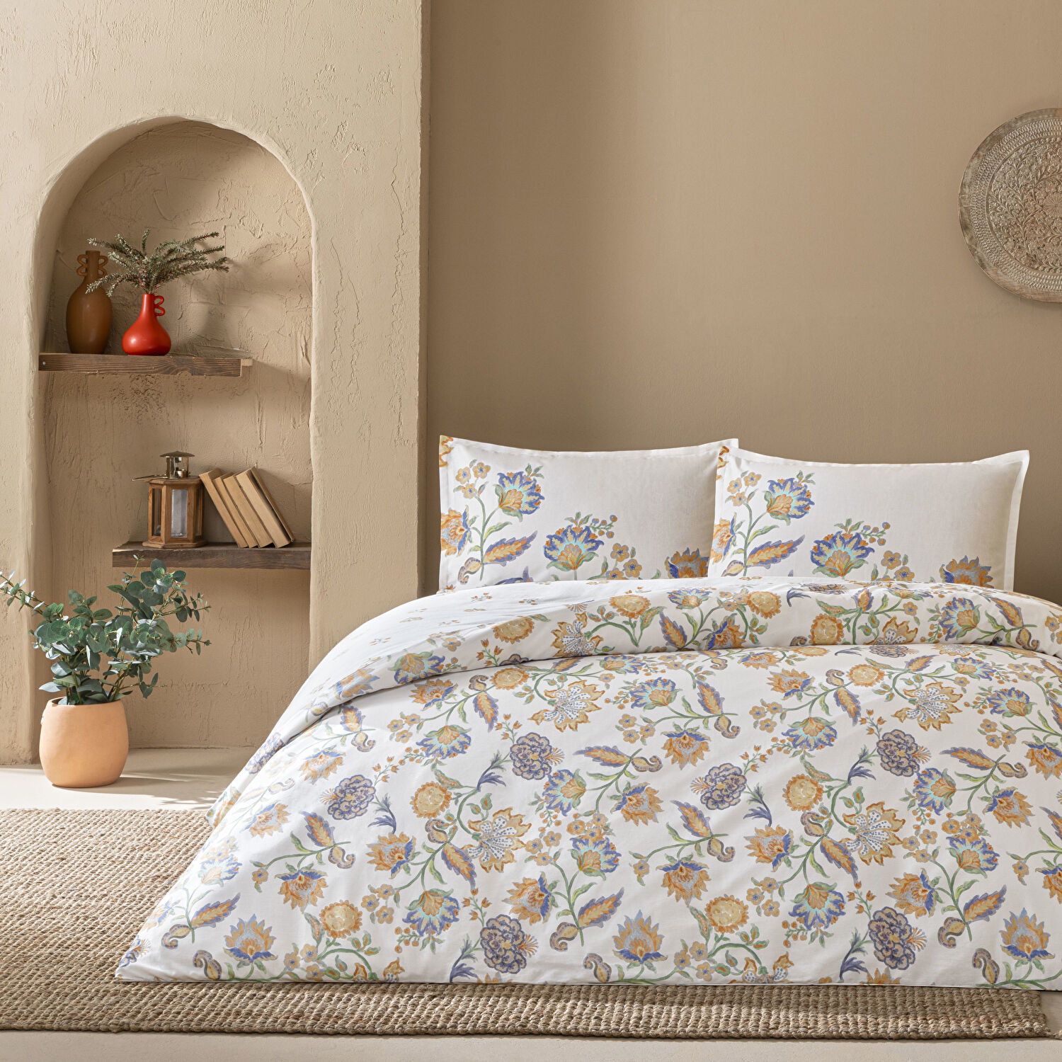 Linens Allday Tresca Pamuk Saten Tek Kişilik Nevresim Takımı Turuncu