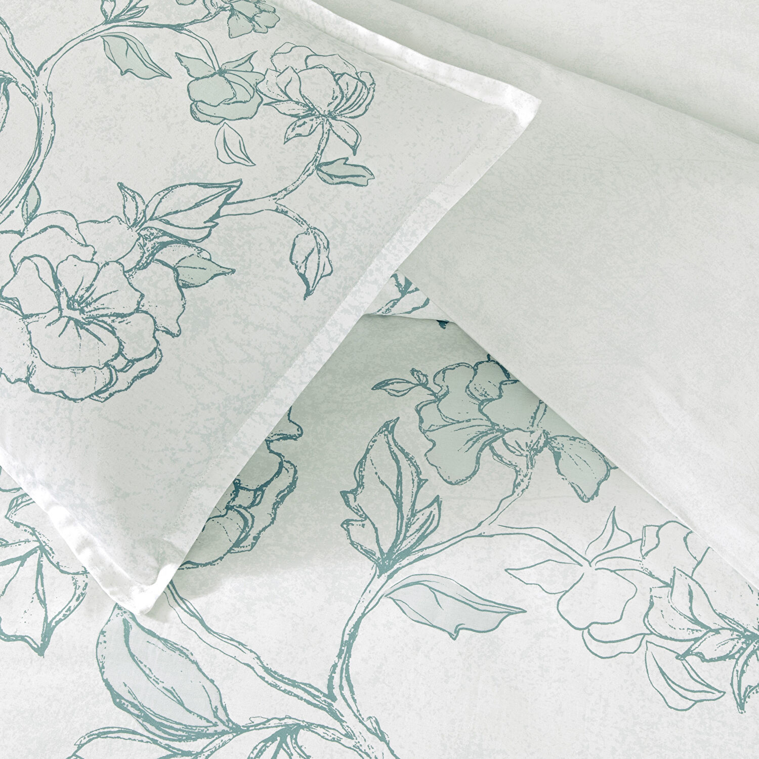 Linens Allday Allas Pamuk Saten Çift Kişilik Nevresim Takımı Mavi