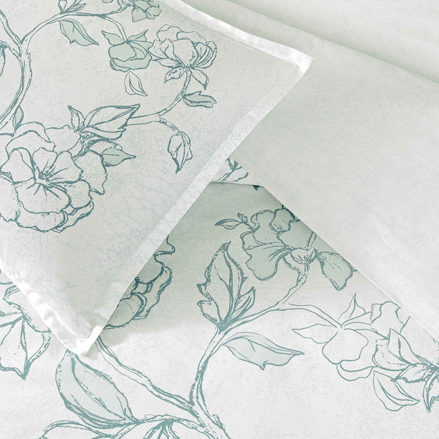 Linens Allday Allas Pamuk Saten Çift Kişilik Nevresim Takımı Mavi