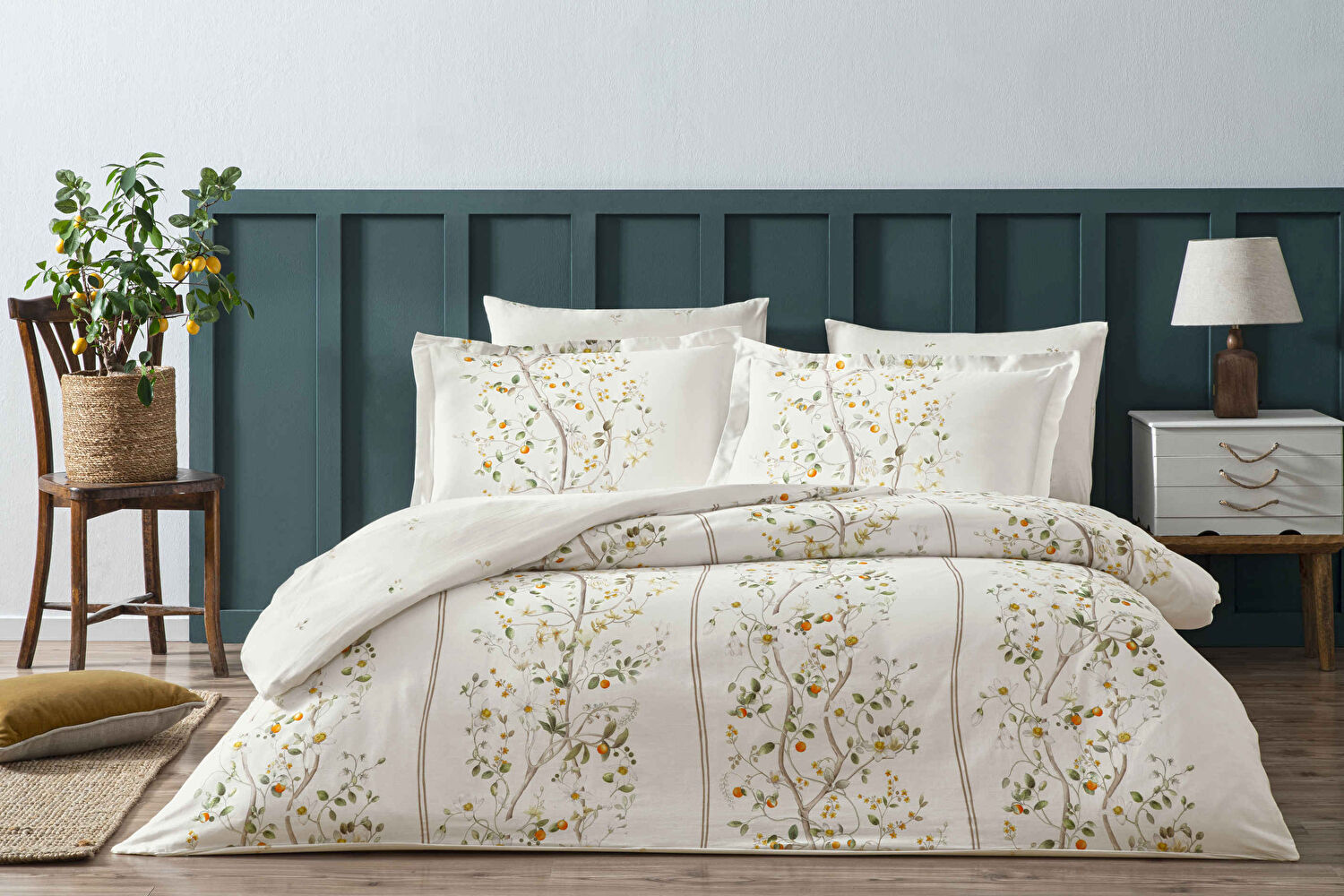 Linens Sc Kamquat Nevresim Takımı King Turuncu