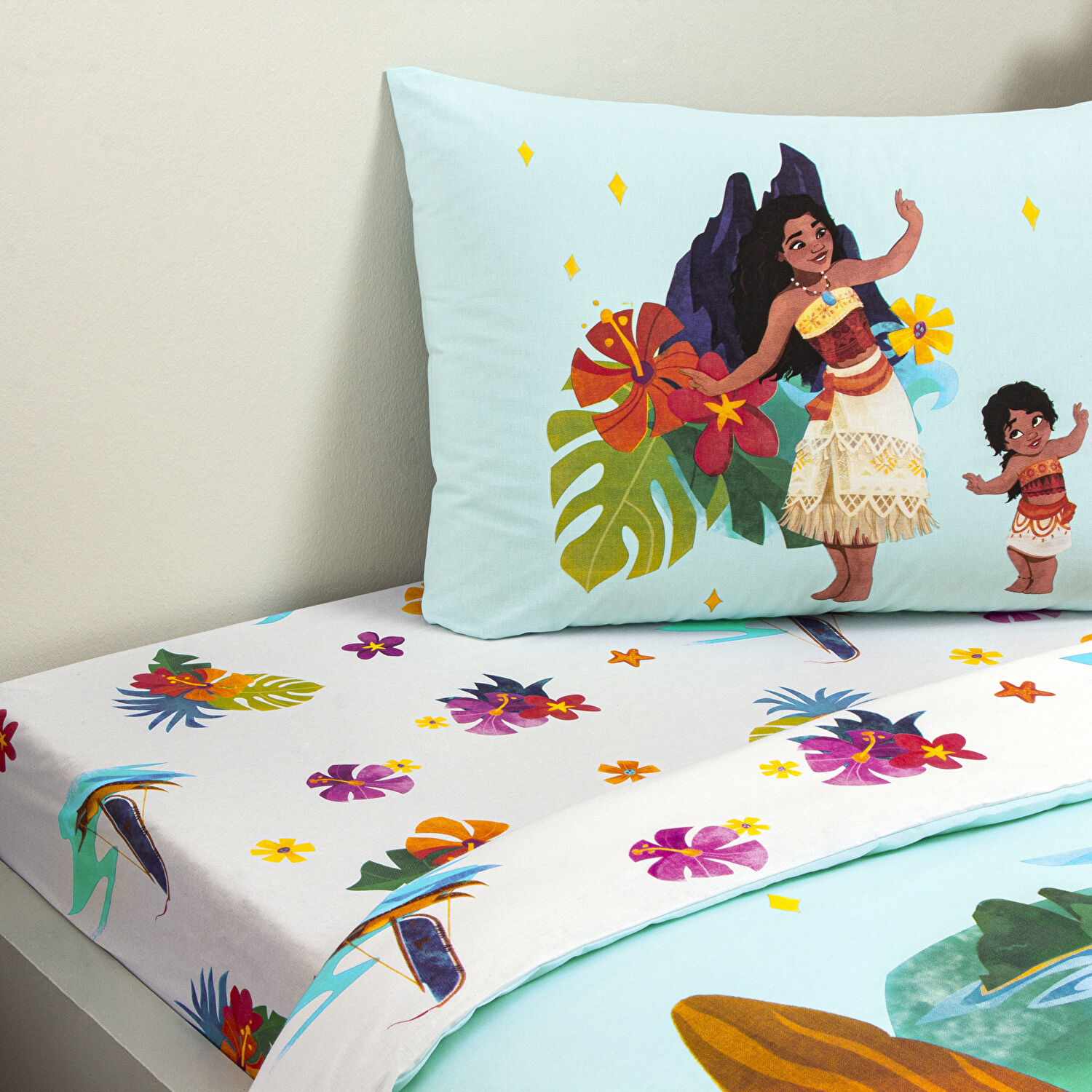 Taç Lisanslı Disney Moana Tek Kişilik Pamuk Nevresim Takımı