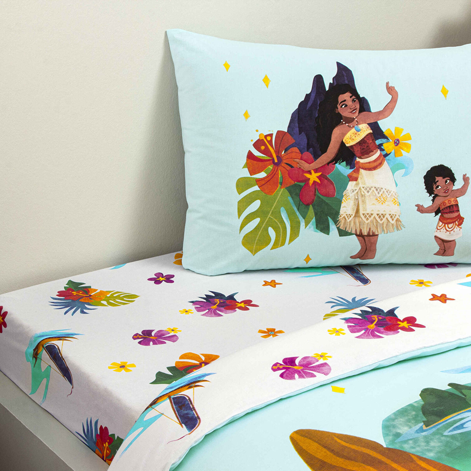 Taç Lisanslı Disney Moana Tek Kişilik Pamuk Nevresim Takımı