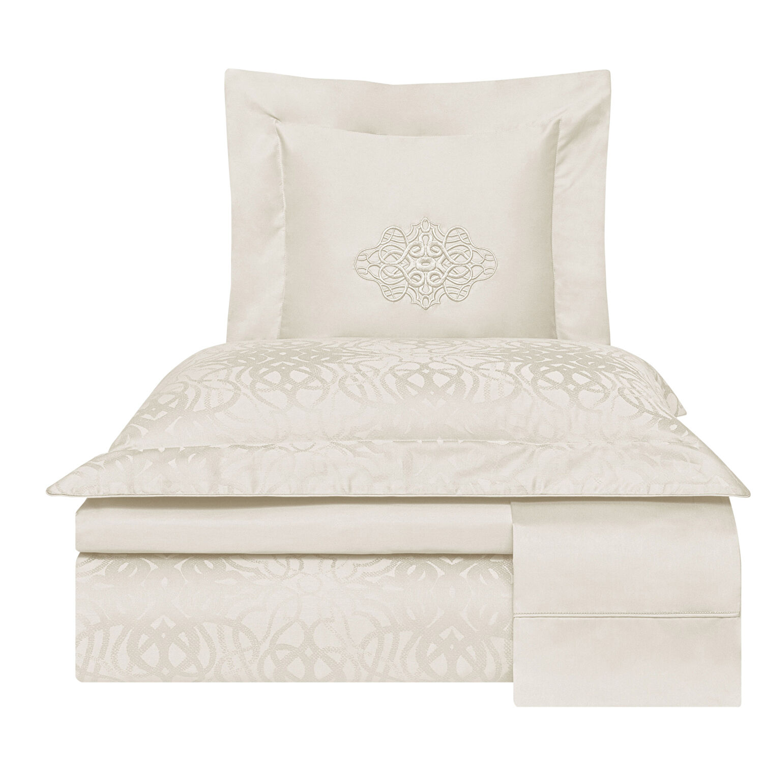 Valeron Valois Jakar Çift Kişilik Nevresim Takımı Ekru