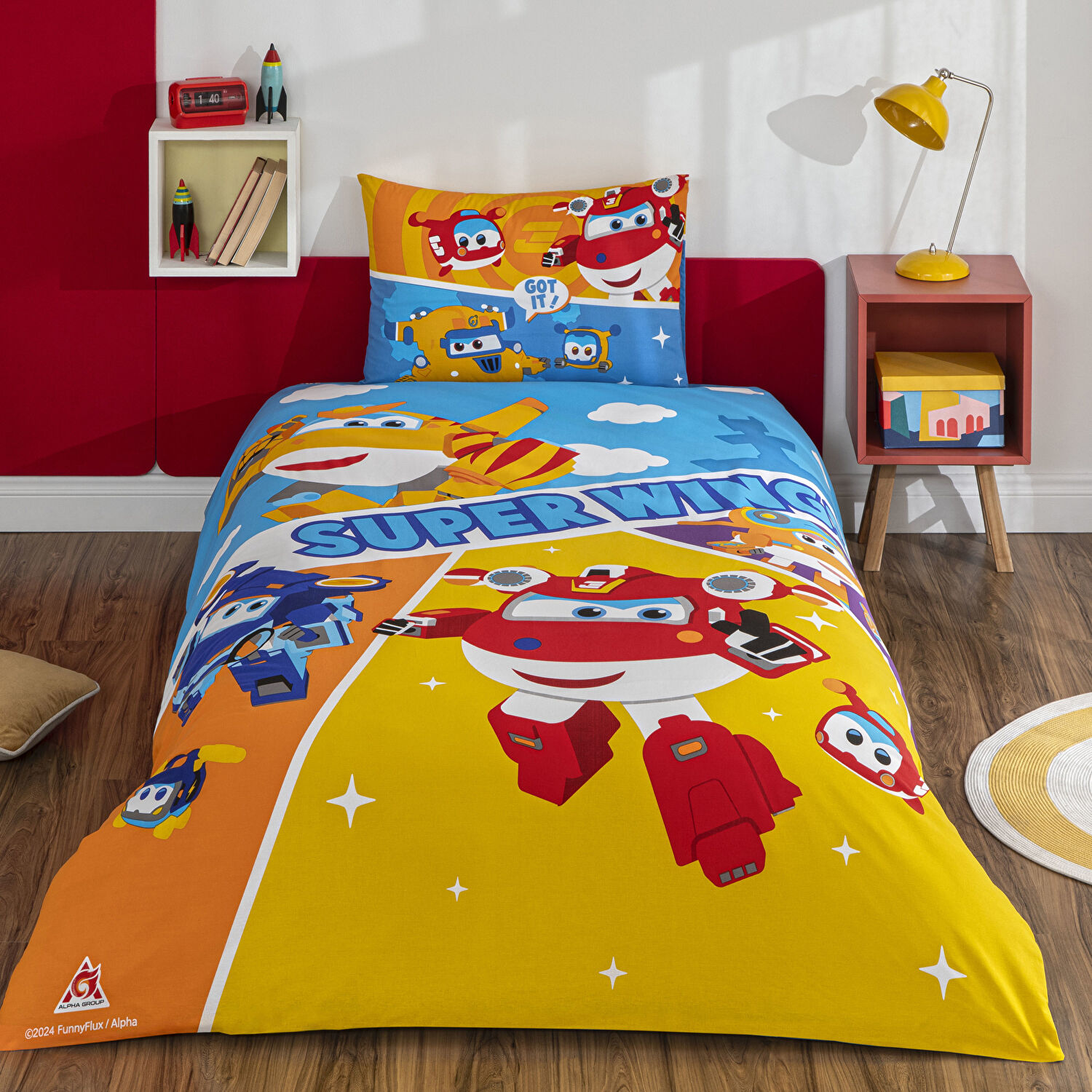 Taç Lisanslı Harika Kanatlar Fliying Tek Kişilik Pamuk Nevresim Takımı