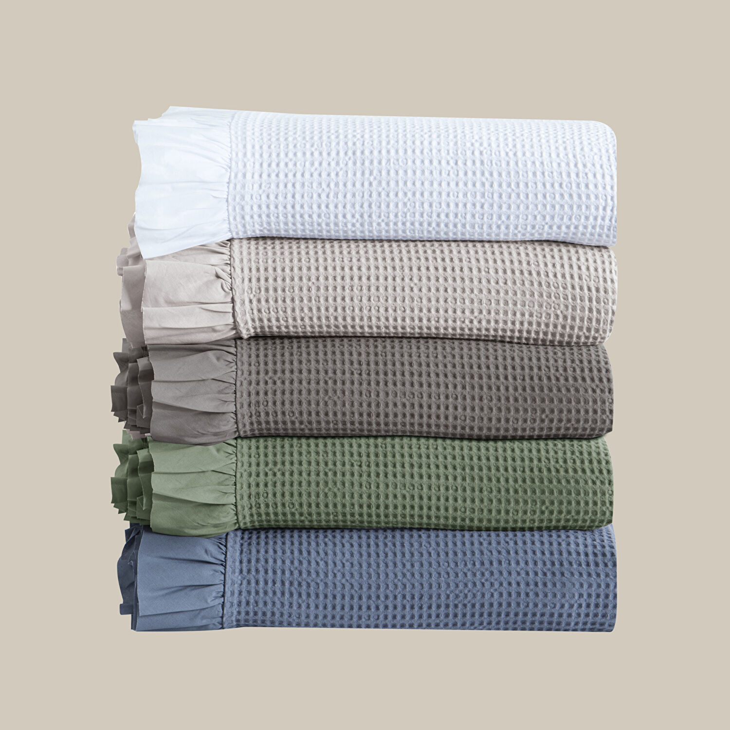 Linens Bsp Çİft Kişilik Yatak Örtüsü Seti Yeşil