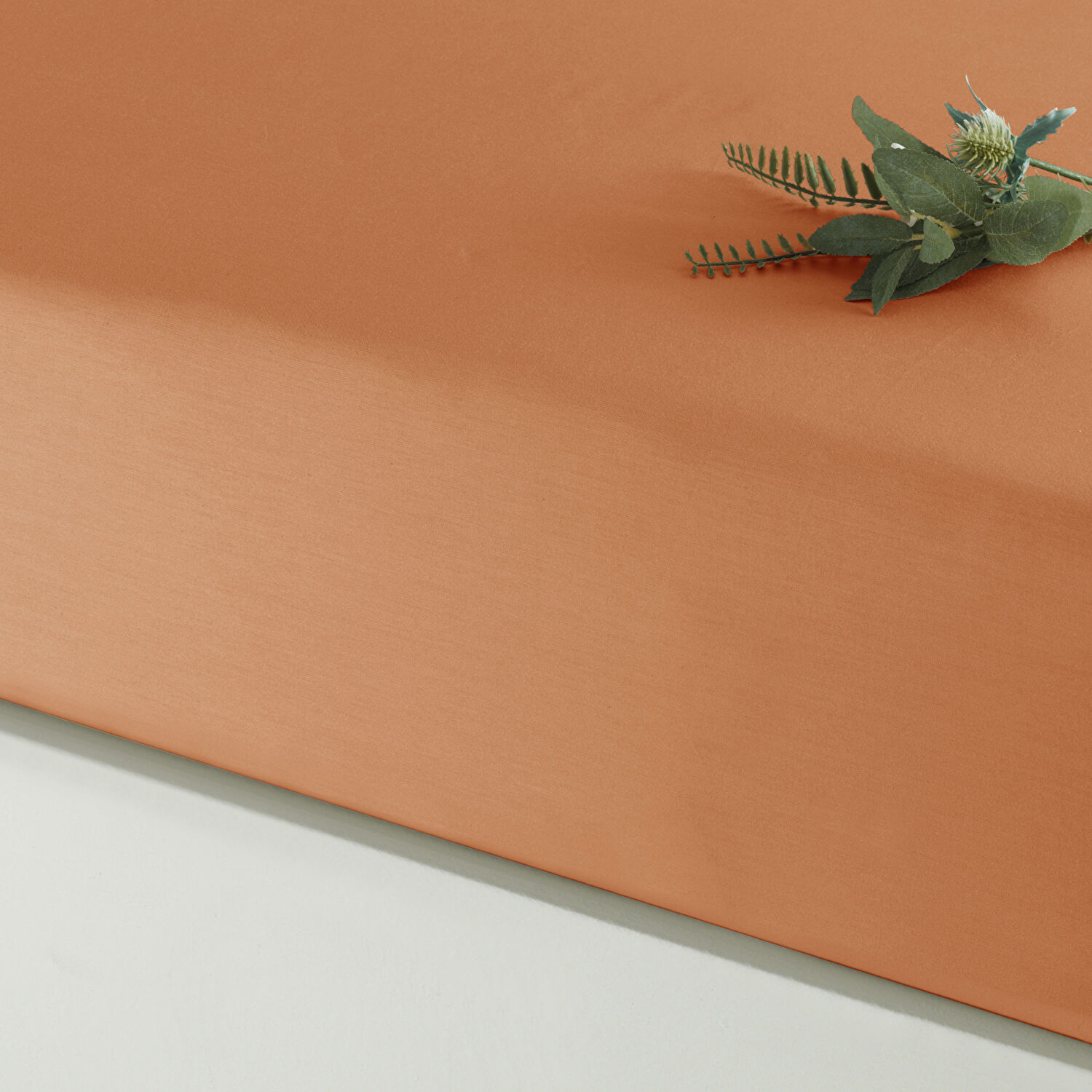 Linens Mix&Match Pamuk Saten Queen Size Lastikli Çarşaf Turuncu