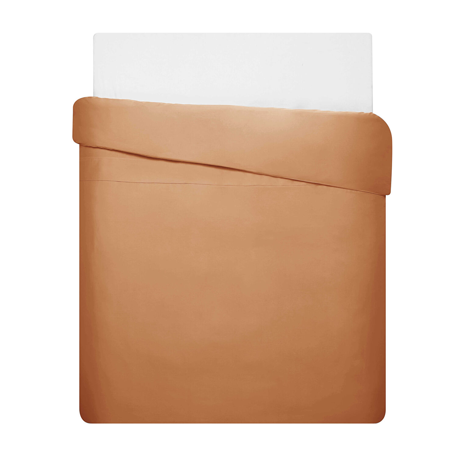 Linens Mix&Match Pamuk Saten Çift Kişilik Saten Nevresim Kılıfı Turuncu