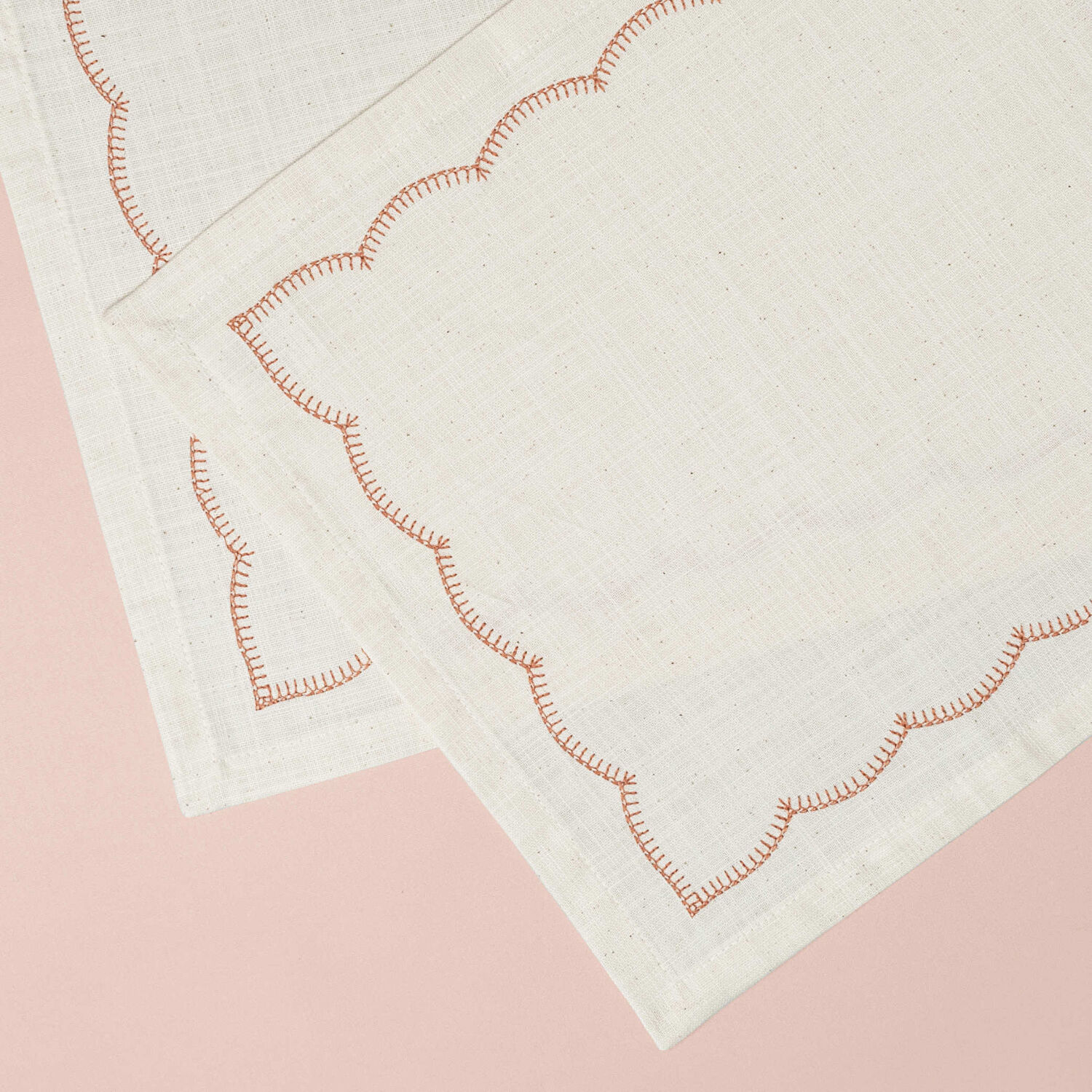 Linens Morby 2'li 35x45 cm Peçete Naturel Kiremit