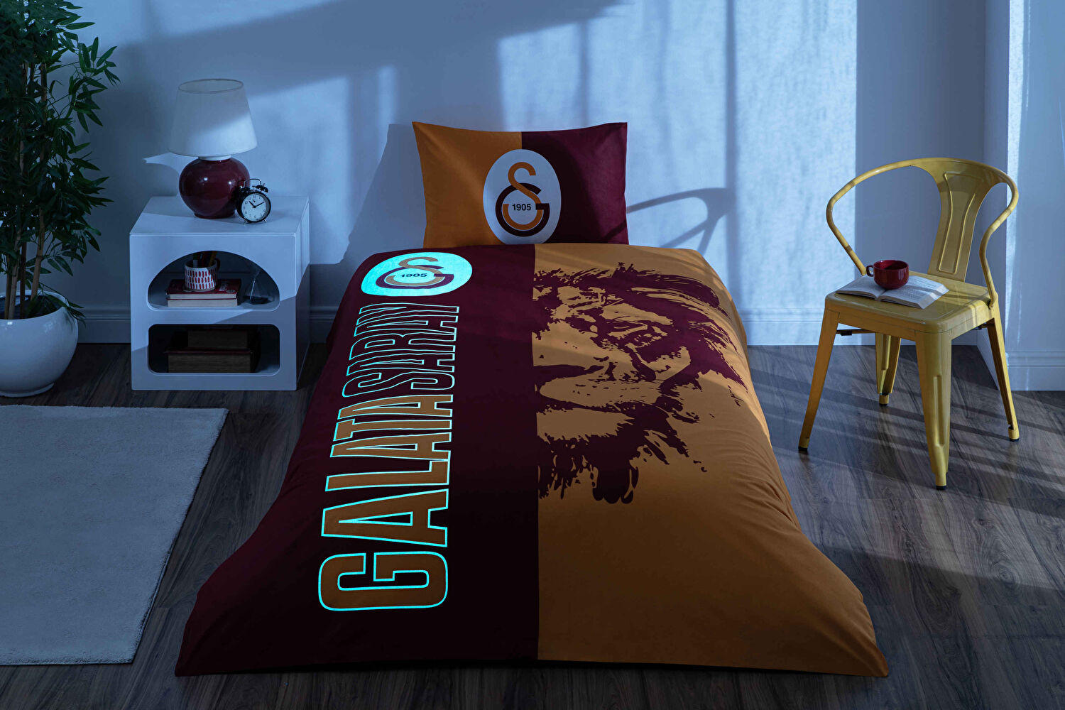 Taç Lisanslı Galatasaray Şanlı Aslan Pamuk Tek Kişilik Nevresim Takımı