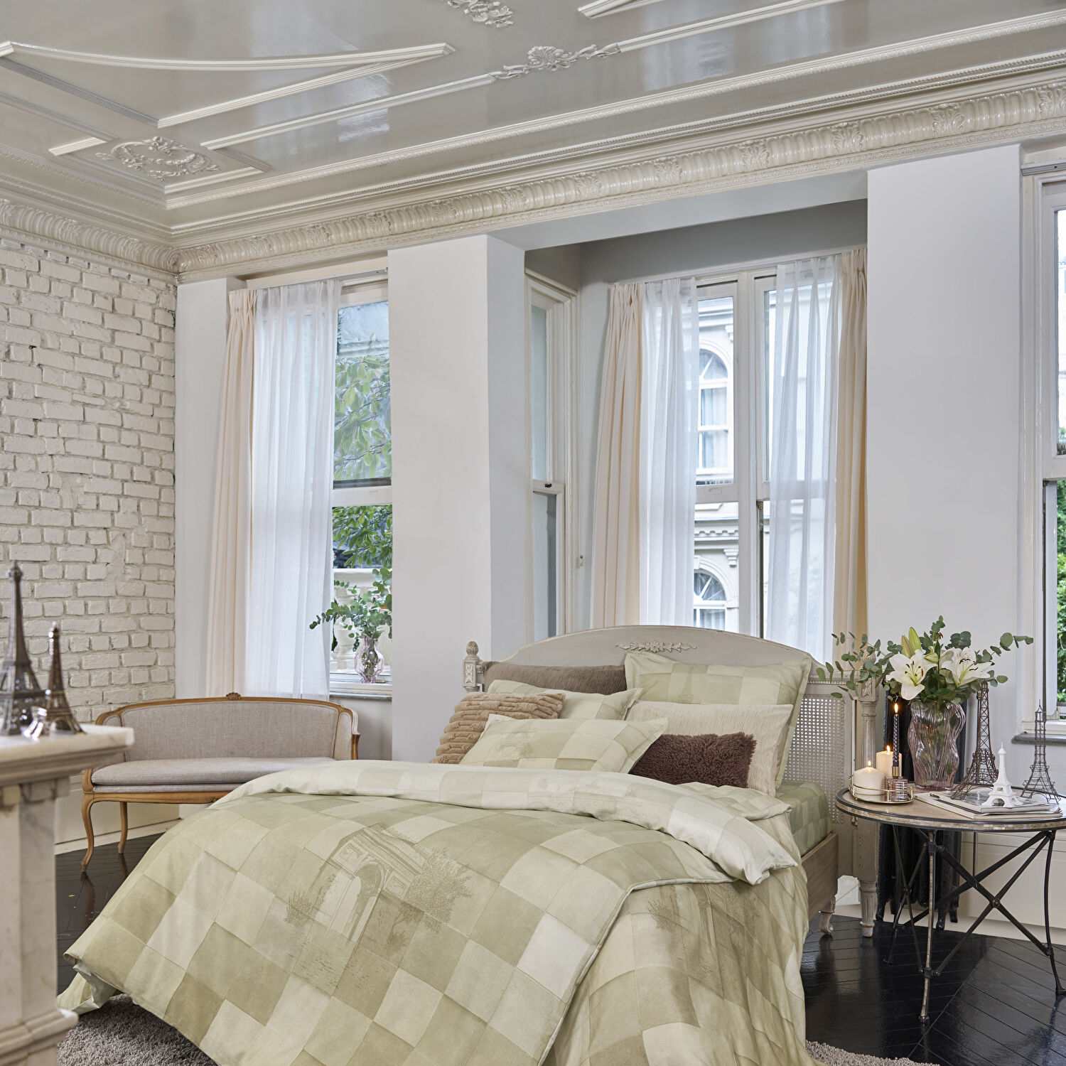 Linens Allday Pierre 220 Tc Pamuk Saten Çift Kişilik Nevresim Takımı