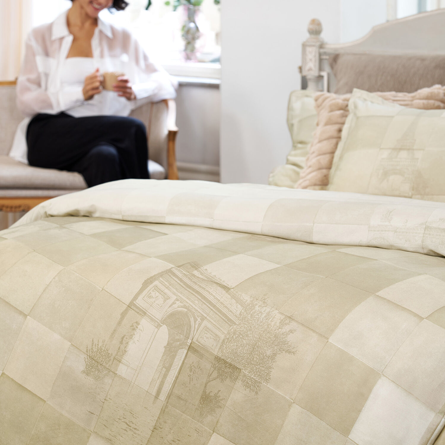 Linens Allday Pierre 220 Tc Pamuk Saten Çift Kişilik Nevresim Takımı