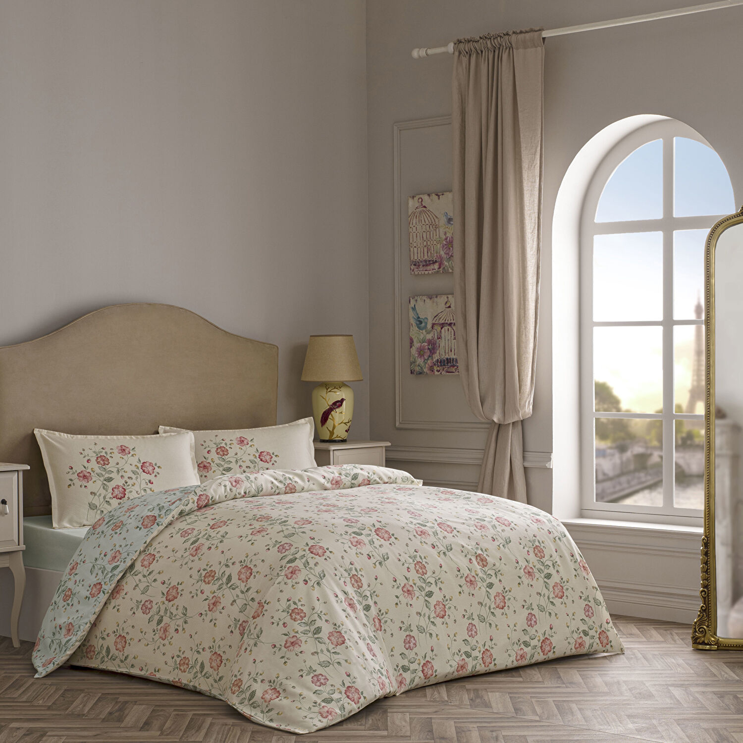 Linens Allday Fleur 220 Tc Pamuk Saten Tek Kişilik Nevresim Takımı