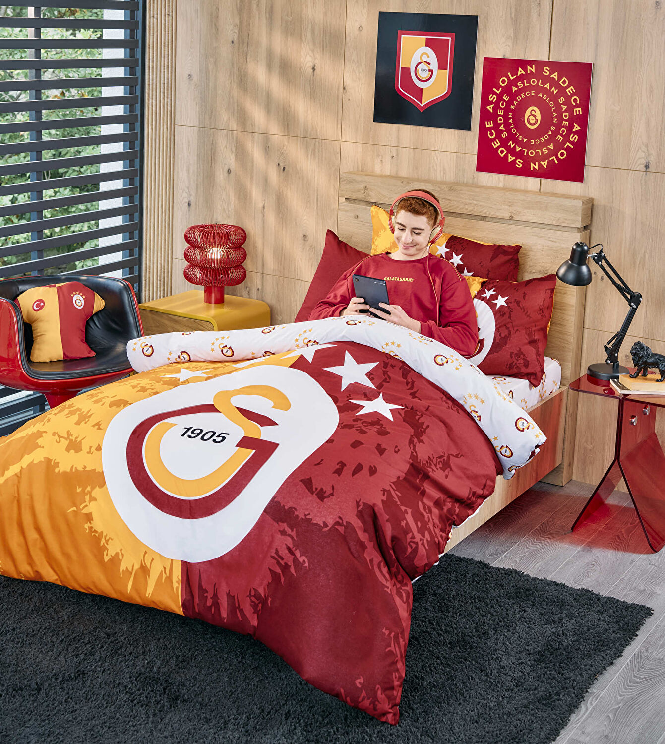 Lisanslı 5.Yıldız Galatasaray Nevresim Takımı Tek Kişilik