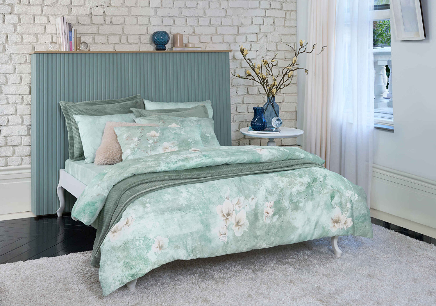 Linens Sc Seine Nevresim Takımı Çift Kişilik Turkuaz
