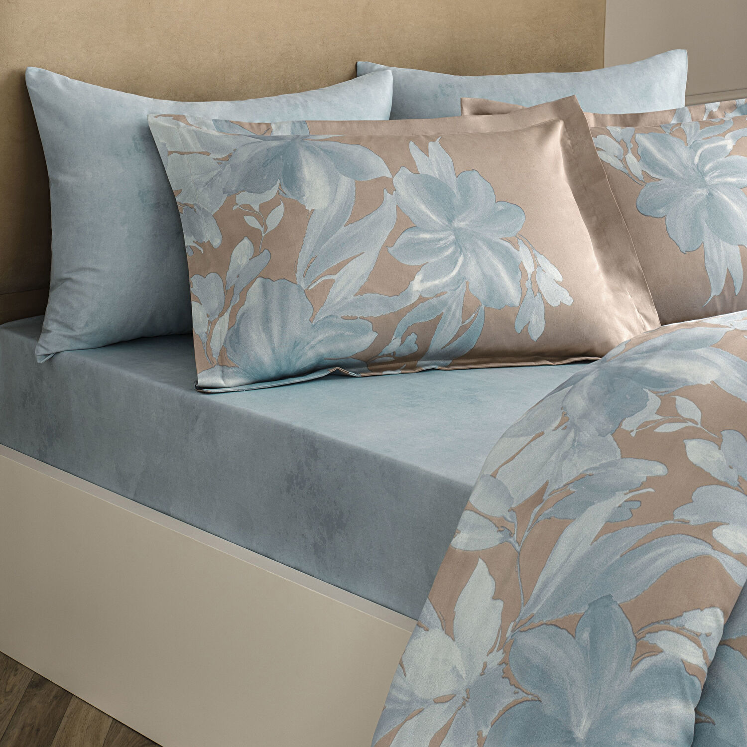 Linens Azure 220 Tc Pamuk Saten Çift Kişilik Nevresim Takımı